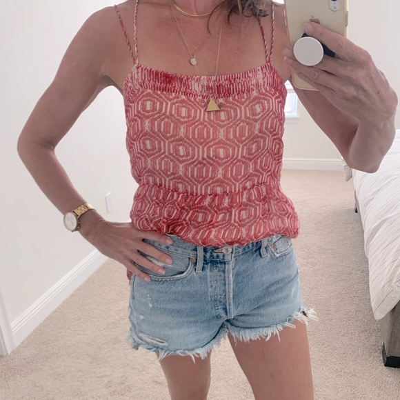 Isabel Marant ÉTOILE Printed Silk Strappy Tank Top- FRENCH SZ 40 (M) - Picture 5 of 15